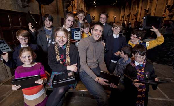 Oliver Phelps, Jessie Cave attend Sky Movies Harry Potter films promo ...